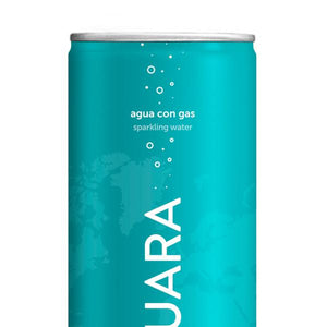 AUARA agua mineral natural con gas pack 24 latas de 330 ml